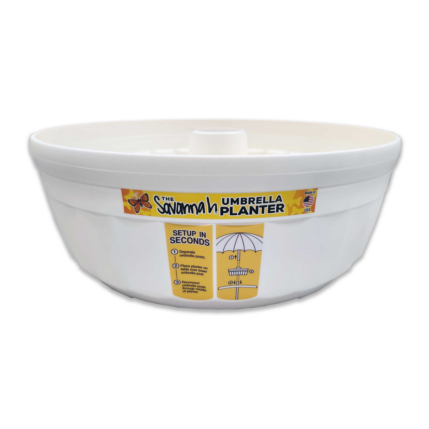 plastic planter white Savannah Planter
